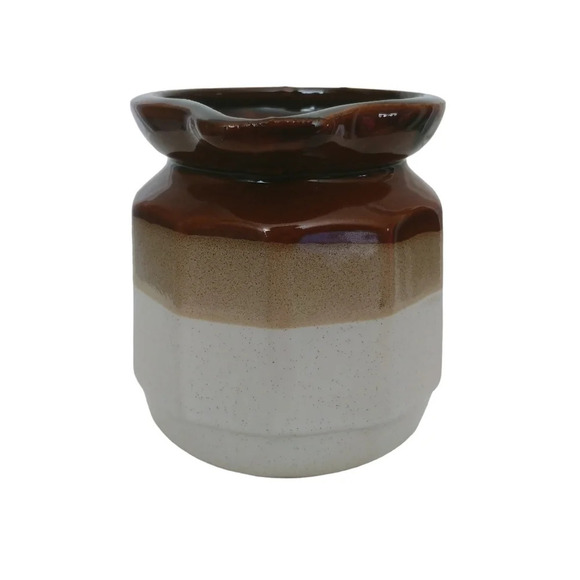 Vintage Retro 70s Three-Tone Glaze  Octagonal with Angular Handle - Picture 6 of 6